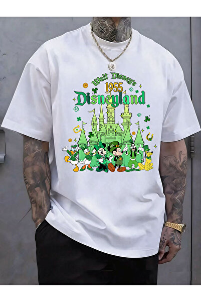 SAUDI DISNEYLAND disneyland Men and Women's 100% Cotton T-Shirt - Oversized C...