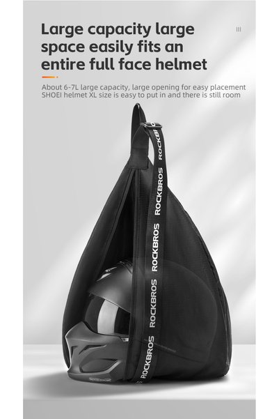 ROCKBROS 7L Reflective Unisex Biker Helmet Bag