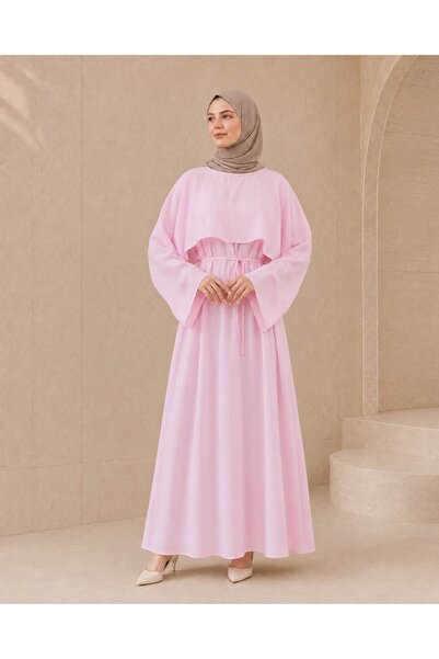 Nissra Ankanoor Oversize Muslin Hijab Dress with Cape on the Front 145 cm Ank...