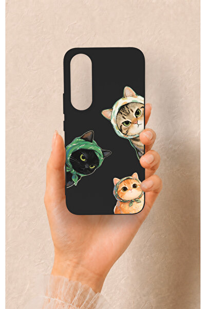 Vip Case Vivo V70 FE 5G Uyumlu Kedi Ekibi Desenli Silikon Kılıf