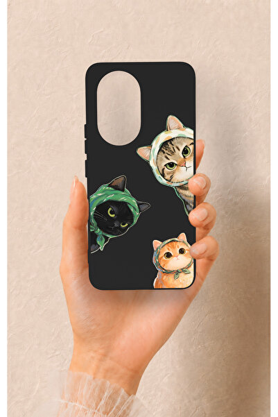Vip Case Honor 200 5G Uyumlu Kedi Ekibi Desenli Silikon Kılıf