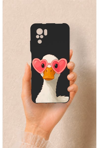 Vip Case Redmi Note 10-10S Compatible Lover Duck Pattern Silicone Case