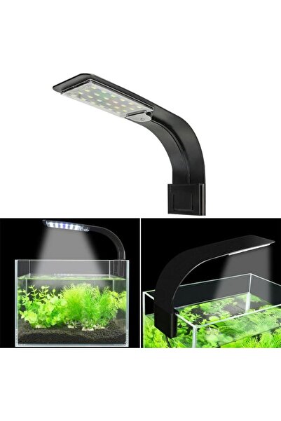 zola Lampa LED acvariu, 24 LED-uri, lumina alba rece si albastra, pentru acva...