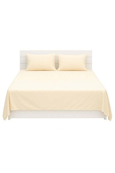 PRİNCESS 3-Piece Bedding Sheets With Pillowcases cotton_blend Cream 240 x 260cm
