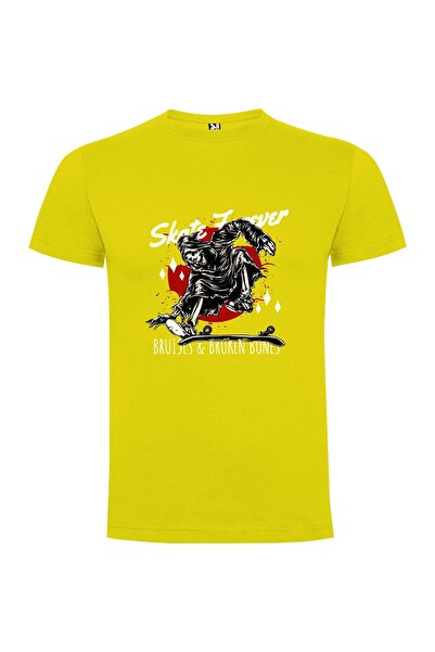 iLovePrints Skateboard Skeleton Style Tshirt