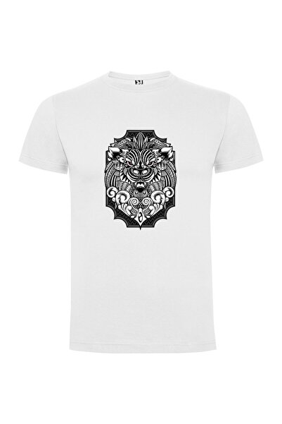 iLovePrints Bold Wolf Ink Illustration Tshirt