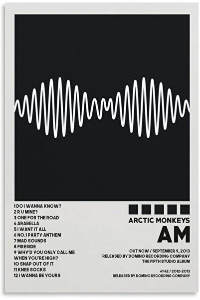 ESSESORIES Arctic Monkeys AM Music Album Poster Wall Art Room Decor Self Adhe...