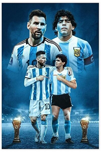 ESSESORIES Lionel Messi Football Poster Wall Art Room Decor Self Adhesive