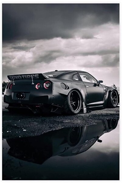 ESSESORIES R35 JDM GTR Sports Car Picture Poster Wall Art Room Decor Self Adh...