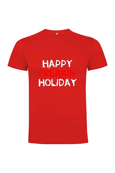 iLovePrints Freaky Red Holiday Happiness Tshirt