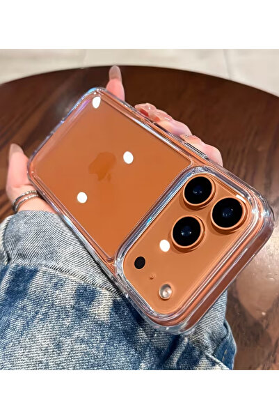 KVK PRİVACY Apple iPhone 17 Pro Şeffaf Kılıf Metal Tuşlu Premium Darbe Emici ...