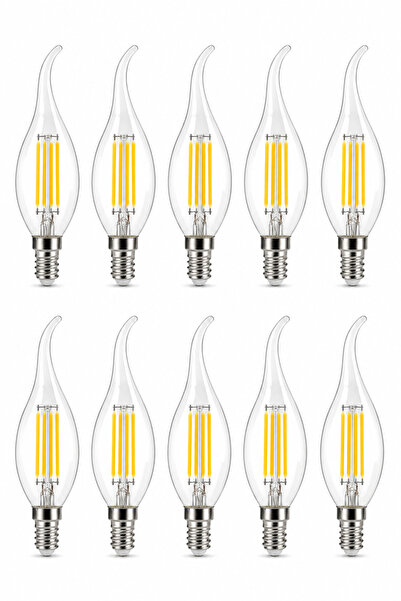 RBR 6W Yüksek Işıklı E14 Kıvrık Rustik LED Ampul Gün Işığı 3000K Dimlenebilir...