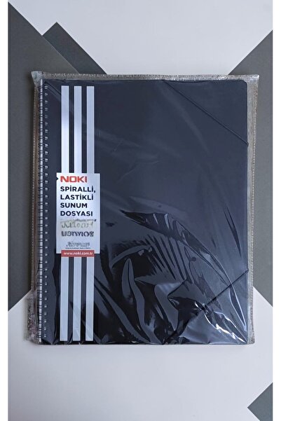 SEYFİKİRTASİYE A4 Size Spiral Elastic Presentation File 20 Sheets Black Wire-...