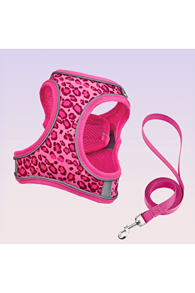 Choice1 XXS Rose DH009-Adjustable Leopard Print Pet Cat & Dog Harness, Vest H...