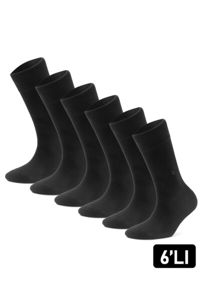 Just inner Men's 6-Piece Cotton Long Seasonal Socks Breathable and Comfortabl...