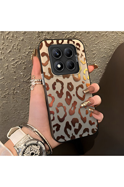 SLIMFELT Redmi Note 14 Pro 4G/5G Uyumlu Lüks çok yönlü leopar desenli kılıf, ...