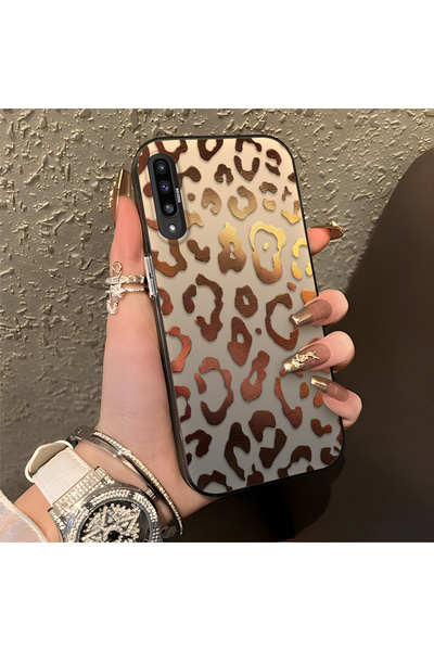 SLIMFELT Samsung Galaxy A50/A50S/A30S Uyumlu Lüks çok yönlü leopar desenli kı...