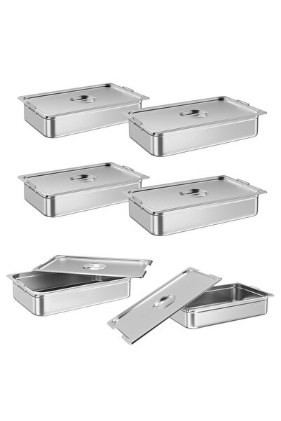 Garvee 6 Pack Hotel Pans,4" Deep Full Size Steam Table Pans,Full Size Food Pa...