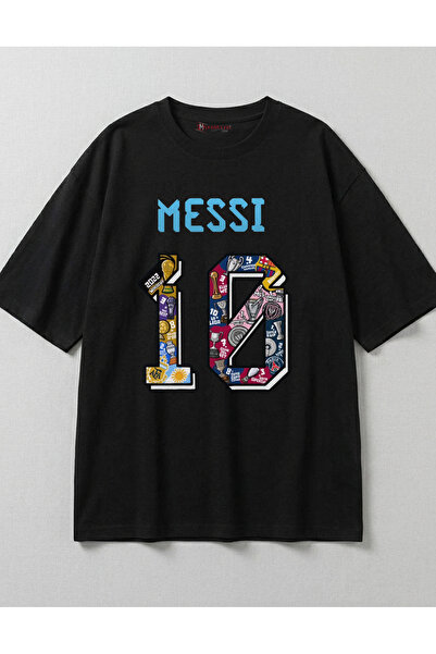 dompulerimoda Messi 10 Argentina World Cup 2026 Printed Oversize Unisex Crew ...