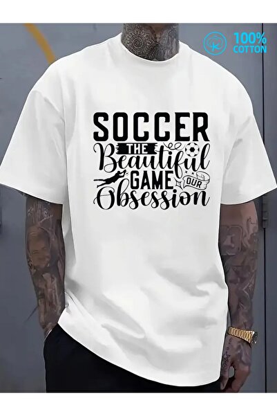 NOURAM تي شيرت Soccer Obsession من Comfort Colors للرجال، 180 جرام، 100% قطن،...