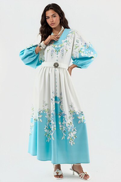 Hiccup Msn Floral Print V-Neck Maxi Dress