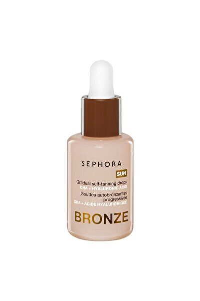 SEPHORA DHA ve hyaluronik asit içeren kademeli bronzlaştırıcı damlalar Yüz ve...