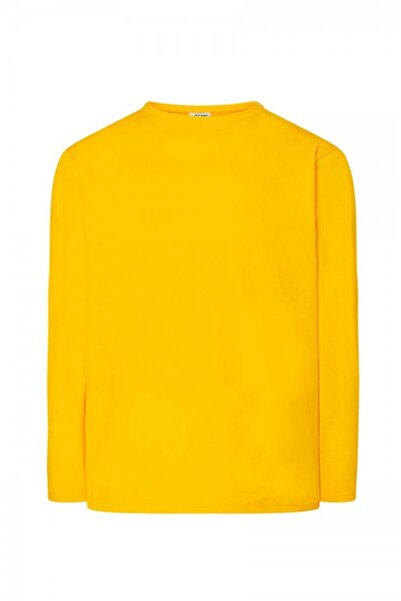 JHK Tricou cu mânecă lungă pentru copii, 100% bumbac, Sydney, auriu