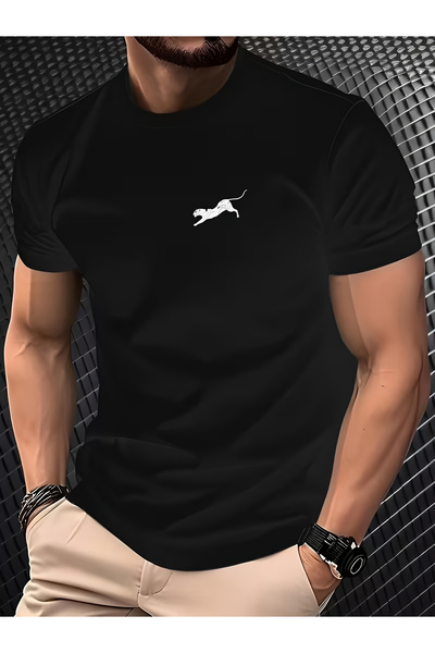 121 Men's Summer New Trendy Short-Sleeved Round Neck T-Shirt, Printing, Loose...