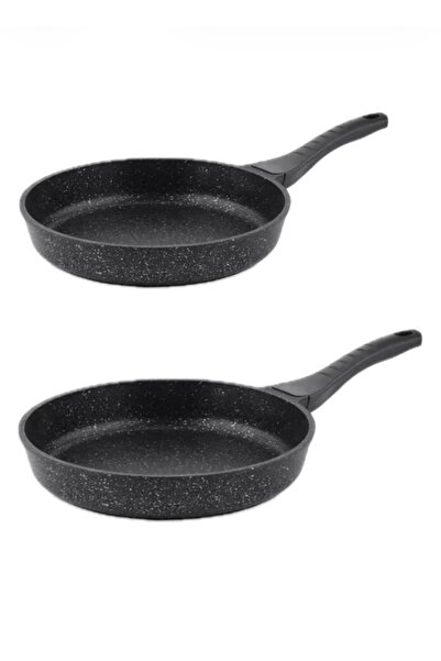 tacev Taç Corvina Cast Iron 2-Piece Pan Set Black 30 cm + 30 cm