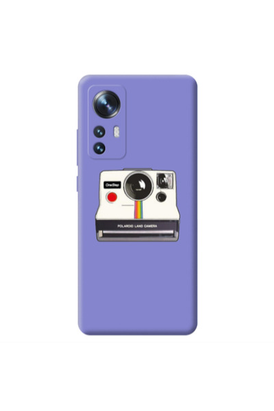 Other Xiaomi Mi 12 Polaroid land camera Purple Colored Silicone TPU Θήκη