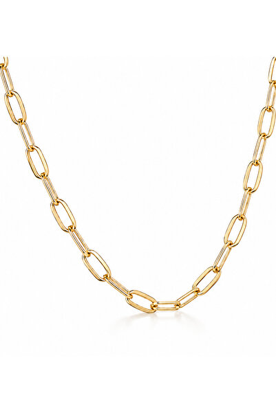 KAIROS JEWELRY 14 Ayar Altın Premium Ataç Form Zincir Kolye