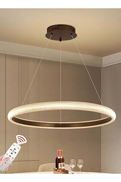 Yatai LIGHTING LED Modern Chandelier, Remote Control, 1 Ring, Brown, 34W, Hei...
