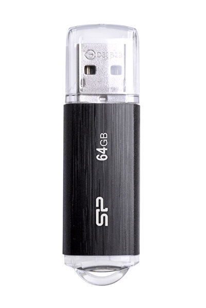 Silicon Power USB Flash Drive Ultima U02, 64GB, USB 2.0, μαύρο