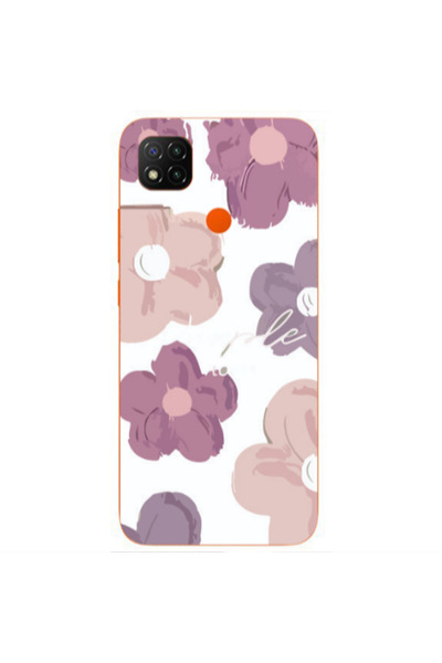Other Xiaomi Redmi 9c Flowers 2 Transparent Silicone TPU Θήκη