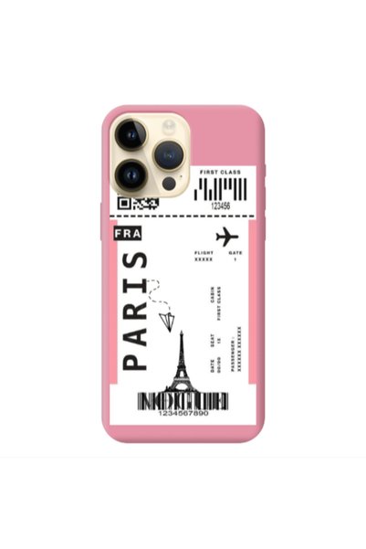 Other Apple iPhone 13 Pro Max Paris FRA Pink Colored Silicone TPU Θήκη