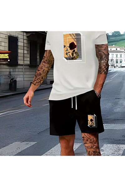 ZEMLİYA Sara Unisex Oversize Shorts Set Short Sleeve T-Shirt Comfortable Fit ...