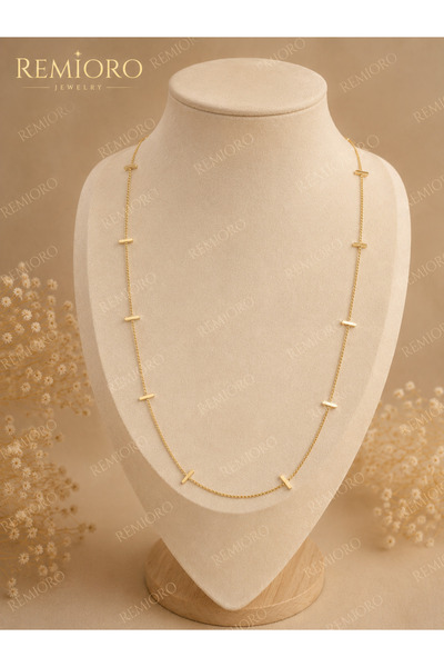 REMIORO Colier Damă Placat cu Aur de 14K, Lanț Lung 60+6 cm Ajustabil, Design...