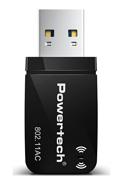 POWERTECH ασύρματος USB αντάπτορας δικτύου PT-1450, 1300Mbps dual band WiFi