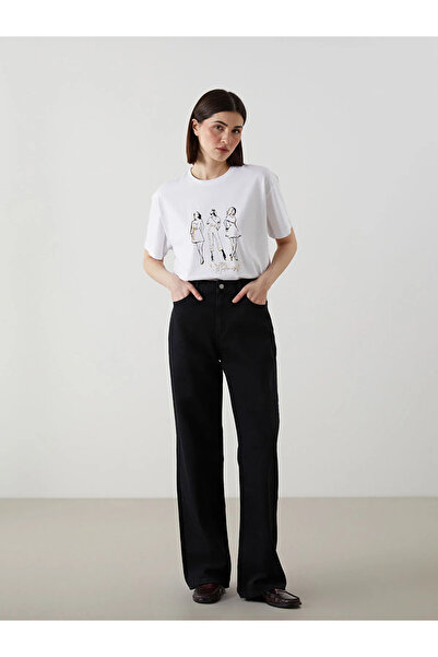 LC Waikiki Black Baggy Fit Women's Jeans