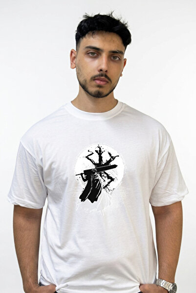 Anetos Guts Berserk_14 Design Printed Oversize White T-Shirt