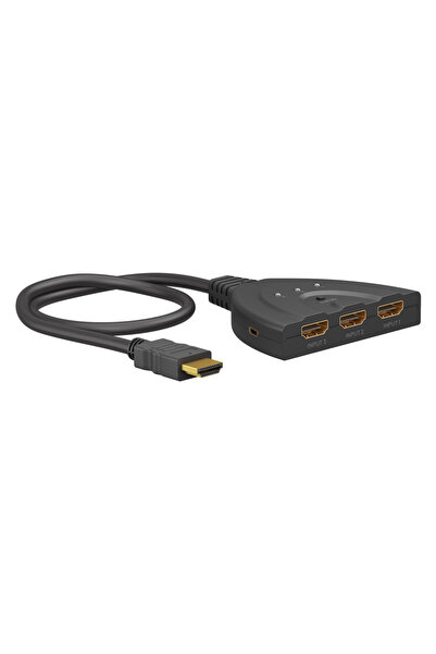 goobay Διακόπτης HDMI 58488, 3 εισόδων σε 1 έξοδο, 4K/60Hz, μαύρο