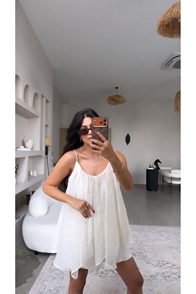 Buket Teke Ecru Strappy Casual Premium Blouse