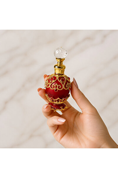 NUJET 4 قطع زجاجة عطر كريستالية للزيوت العطرية سعة 15 مل D9252