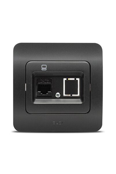OEM Priza retea, UTP RJ45, incastrabila, gama Jazz, negru mat, Elbi