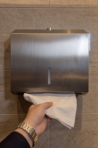 Zift Unique Stainless Steel Z Fold Towel Dispenser Inox Surface, 200-Piece Pa...