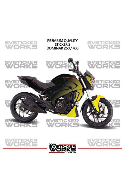 ARONA Bajaj Dominar 250-400 Compatible Fairing Sticker Dual Color Engine Fair...