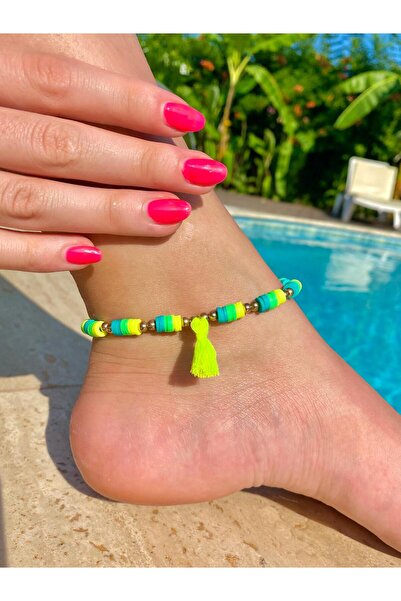 Beykan handmade Tasseled Fimo Anklet
