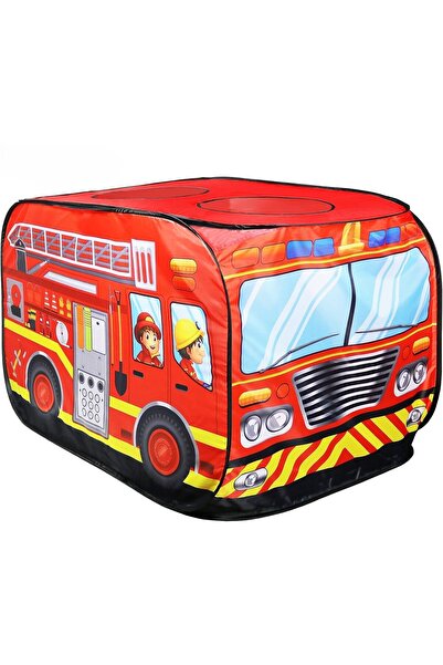 MJ TOYS İtfaiye Arabası Çocuk Oyun Çadırı - Araçlar Serisi - Otomatik Kolay K...