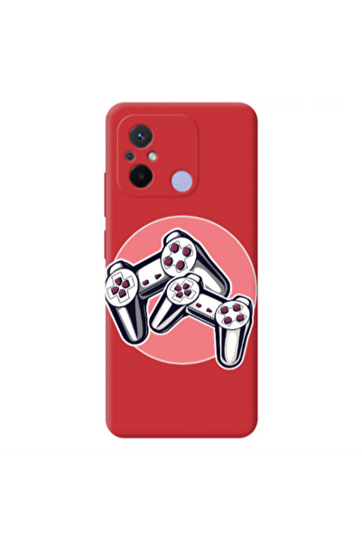 Other Xiaomi Redmi 12C Retro Joysticks Red Colored Silicone TPU Θήκη