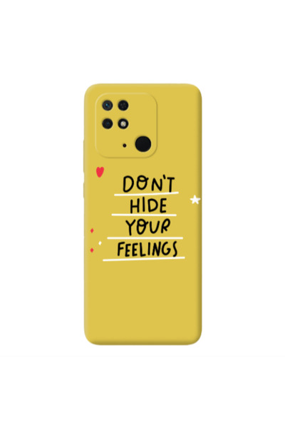 Other Xiaomi Redmi 10C Dont Hide Your Feelings Yellow Colored Silicone TPU Θήκη